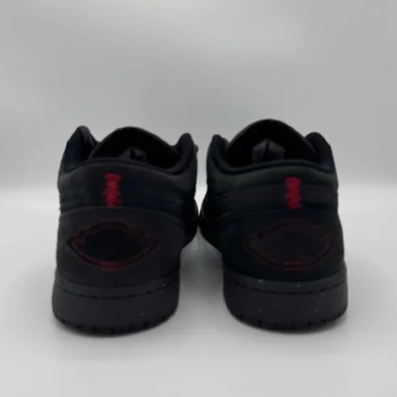 Nike Air Jordan 1 Low SE Crafted Mens 8.5 EUC Dark Smoke Grey Varsity Red no box - Picture 8 of 12